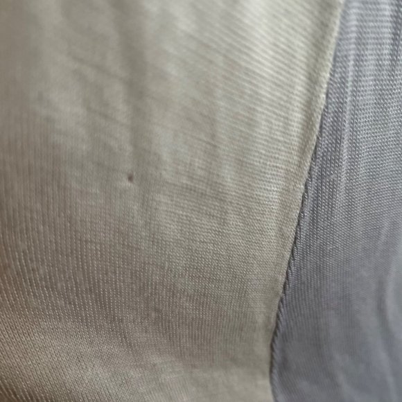 KLD Signature Sleeveless Waterfall Cardigan Cover Up Gray White Lt Blue Sz M - Picture 9 of 12